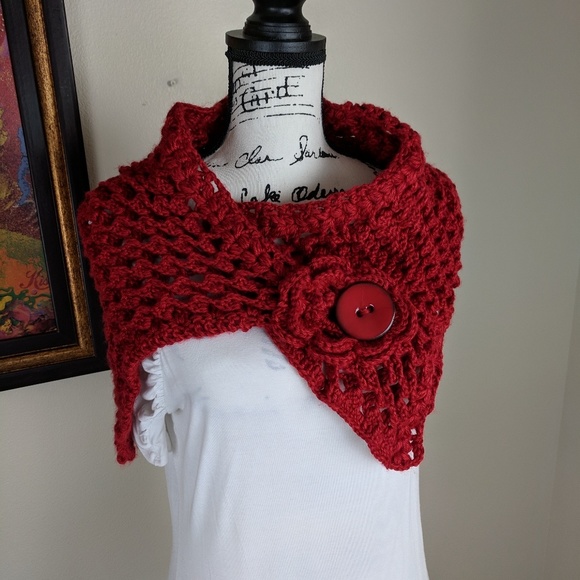 *NWOT*Handmade, crochet scarf. - Picture 2 of 6